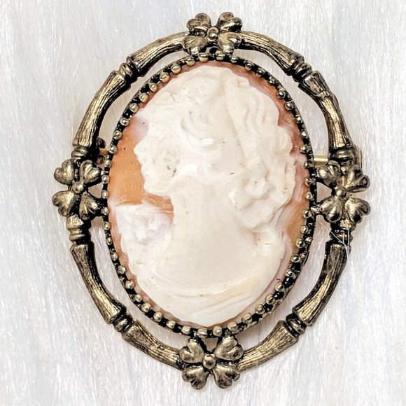 Jewelry - Signed Sterling CF CO Antique Cameo Pendant Jewelry - Signed Sterling CF CO Antique Cameo Pendant